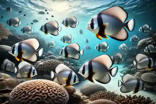 Fledermausfische in Koh Chang - Neugierige Rifffische bei Korallenformationen