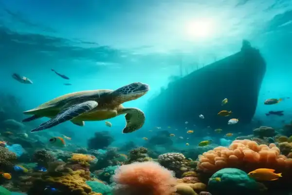 Grüne Meeresschildkröte - Sanfte Meeresreptilien in Koh Chang Gewässern
